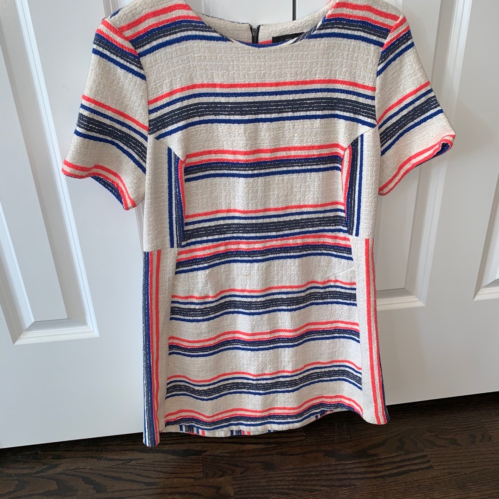 Topshop short sleeve stripped dress
